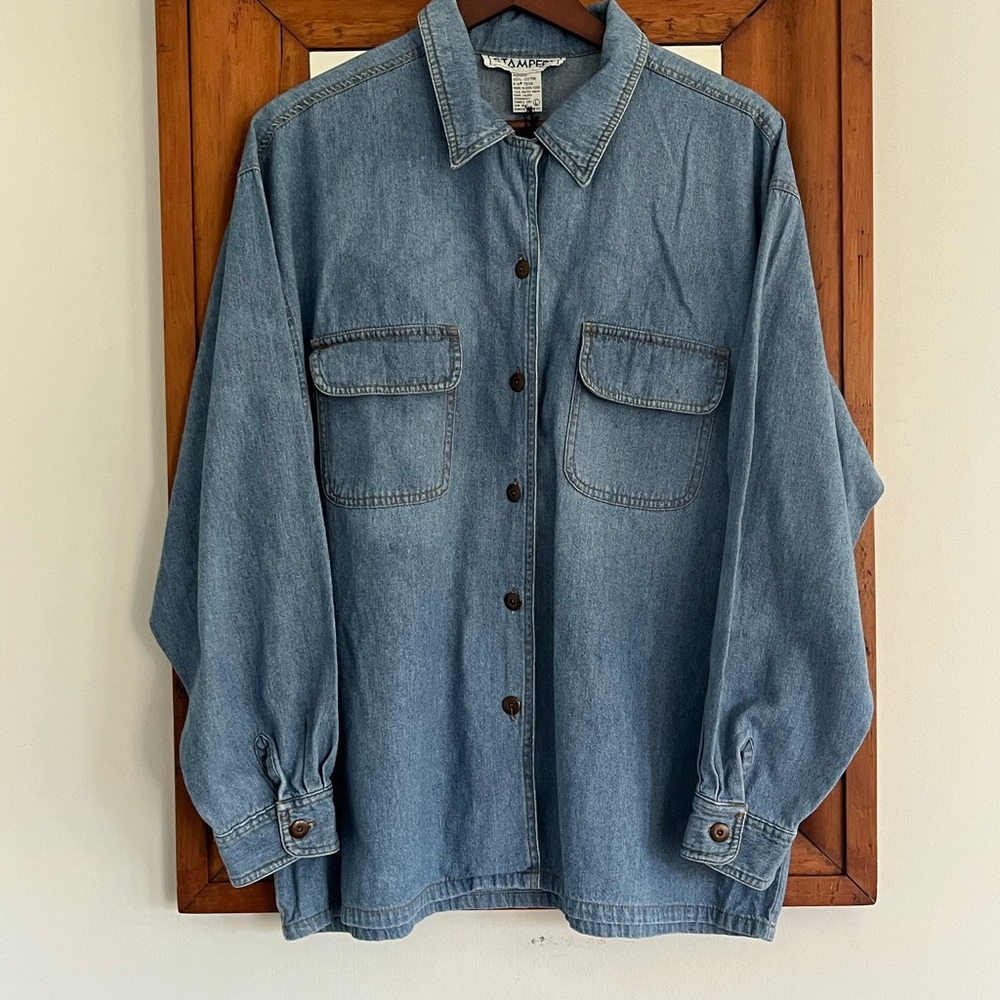 90s Vintage 100% Cotton Chore Coat Style Button Down